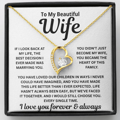To My Wife — Heart of This Family — Necklace