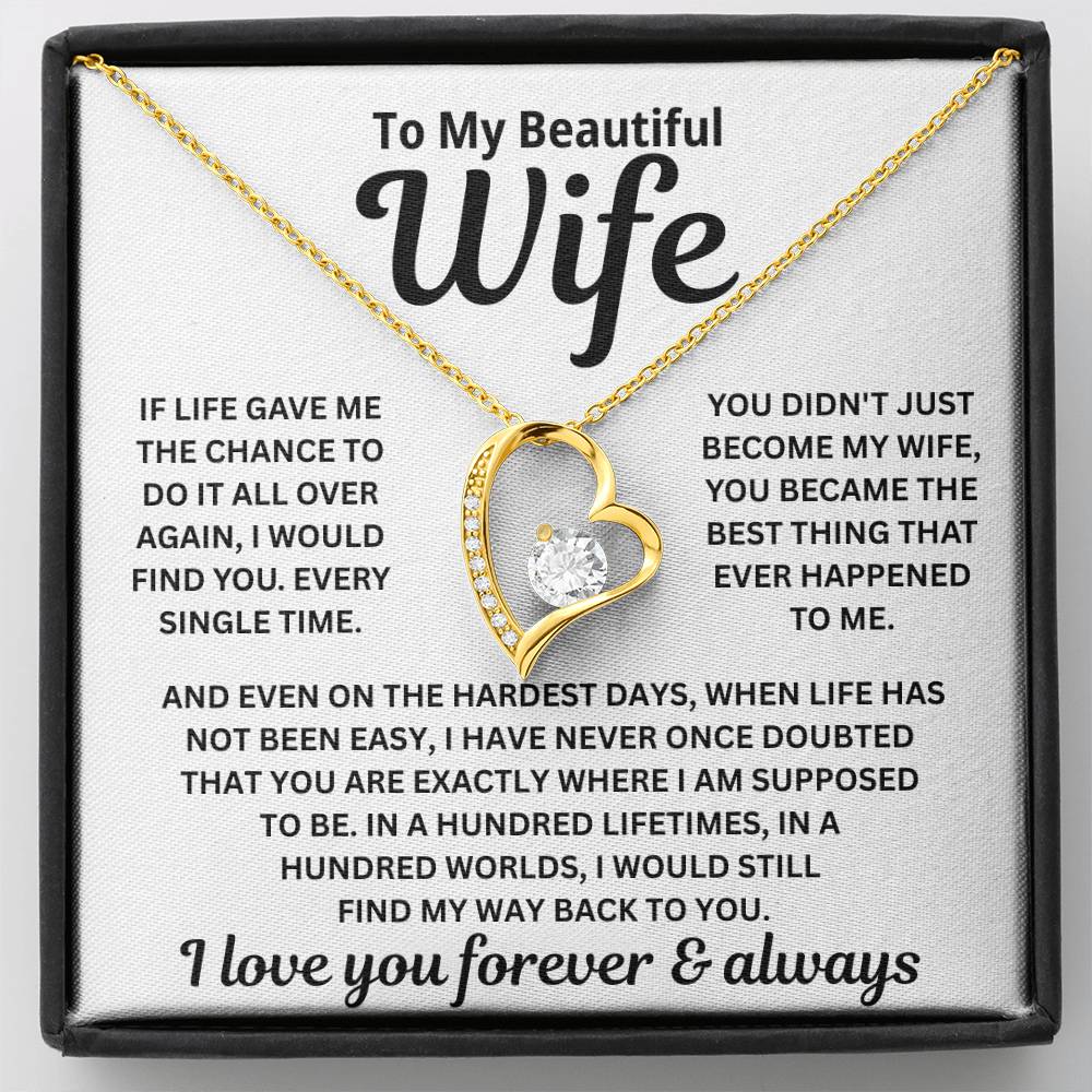 To My Wife — Find My Way Back To You — Necklace