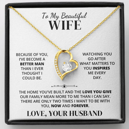 To My Wife – Because of You – Necklace