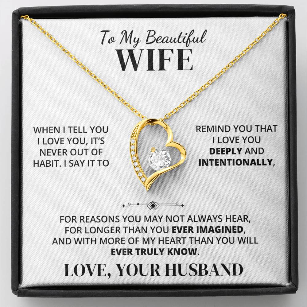 To My Wife – With My Whole Heart – Necklace