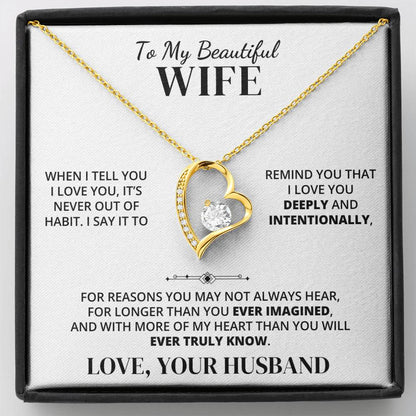 To My Wife – With My Whole Heart – Necklace