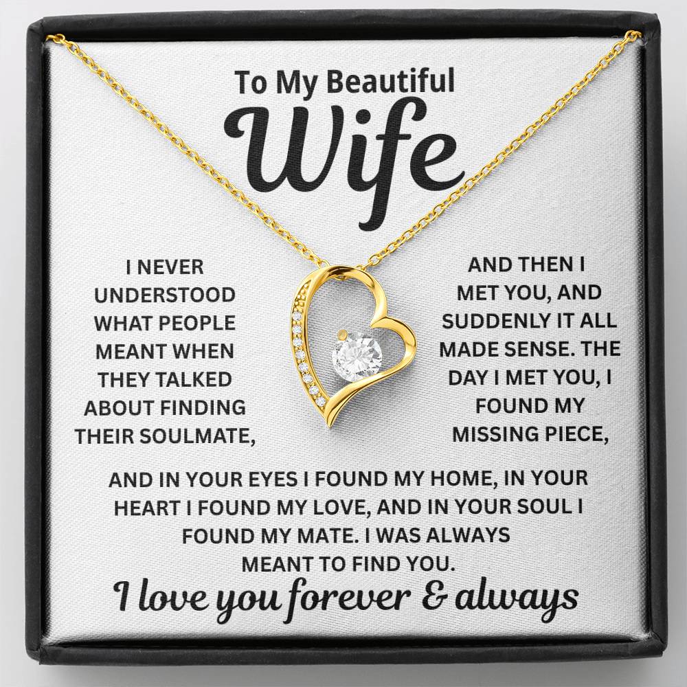 To My Wife - I Was Always Meant To Find You - Necklace