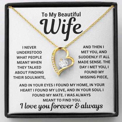 To My Wife - I Was Always Meant To Find You - Necklace