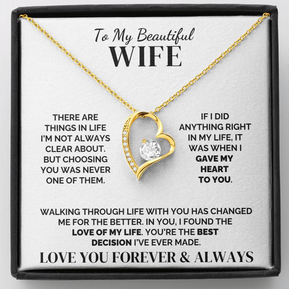 To My Wife – Best Decision Ever – Necklace