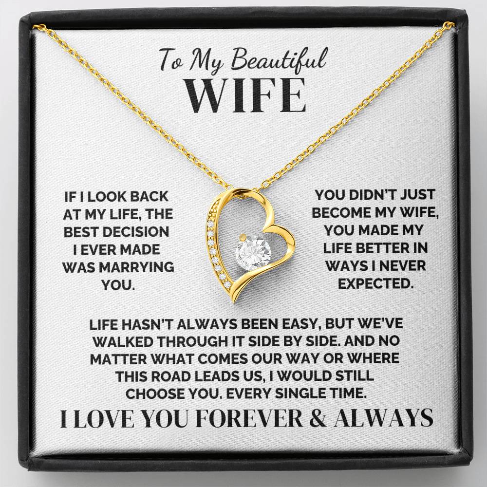 To My Wife – Side By Side – Necklace