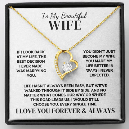 To My Wife – Side By Side – Necklace