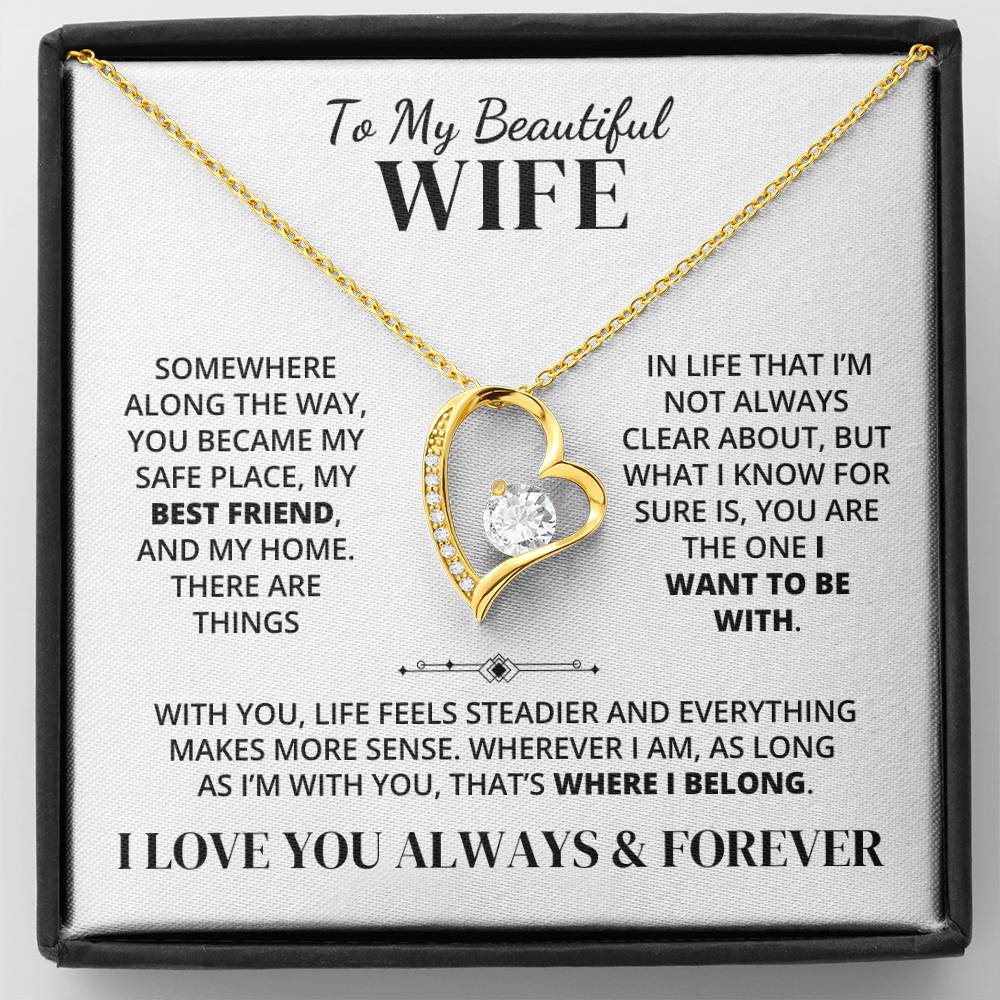 To My Wife – My Safe Place – Necklace