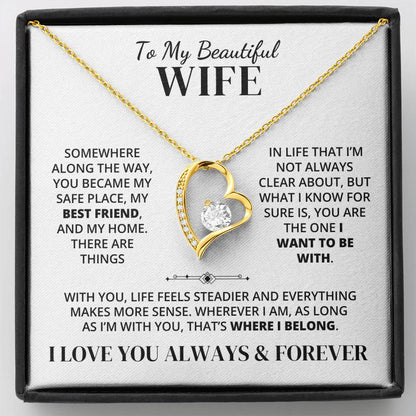 To My Wife – My Safe Place – Necklace