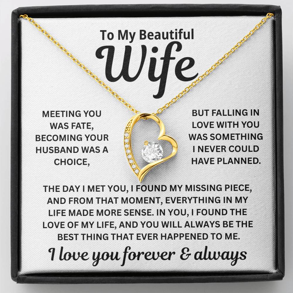 To My Wife - Always Meant To Be Lived This Way - Necklace