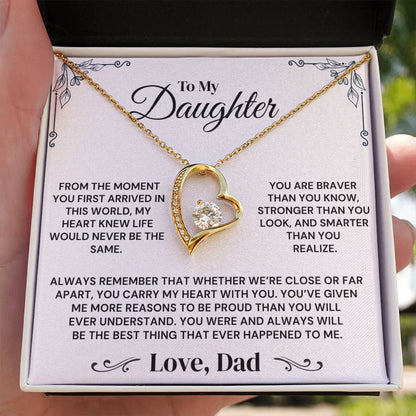 To My Daughter - You Carry My Heart - Necklace