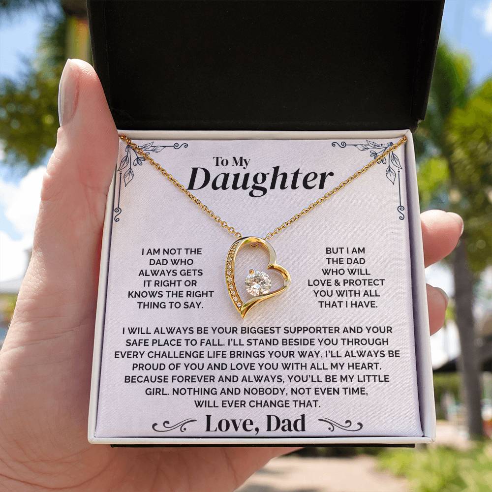 To My Daughter - Forever My Little Girl - Necklace