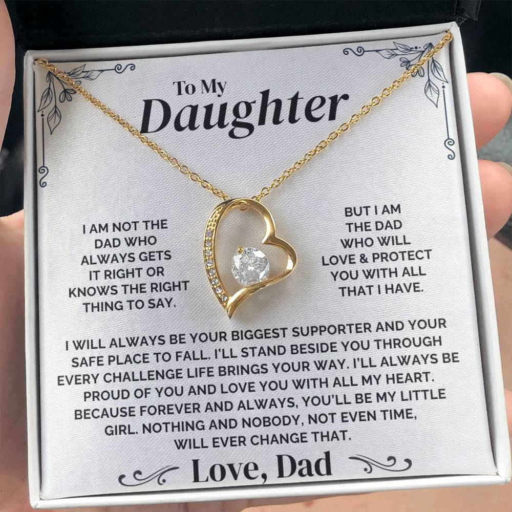 To My Daughter - Forever My Little Girl - Necklace