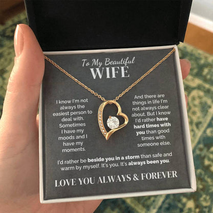 To My Wife – Through Hard Times Together – Necklace