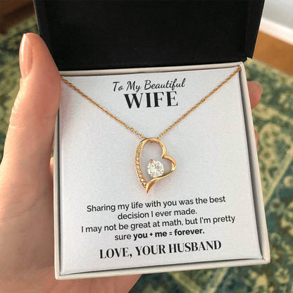 To My Wife – You Plus Me – Necklace